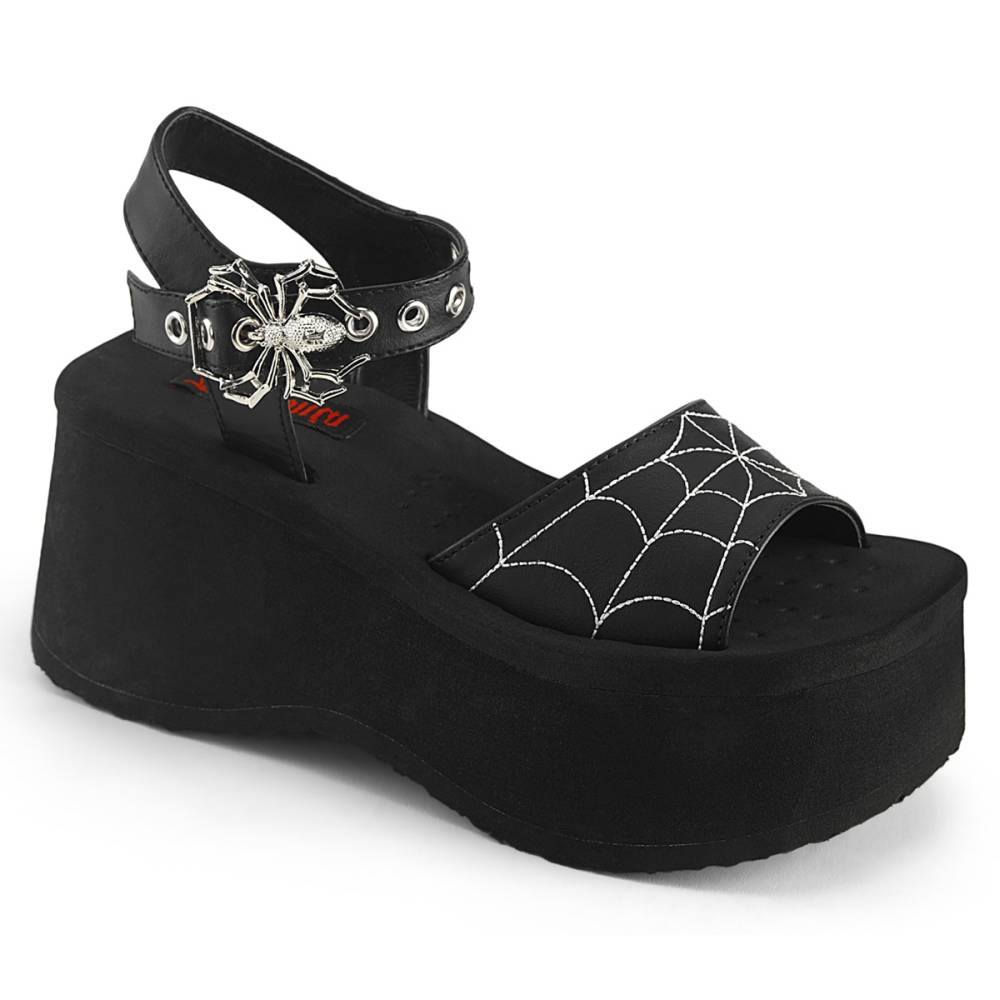 DemoniaCult - FUNN10 Platform Sandals - Black Product image